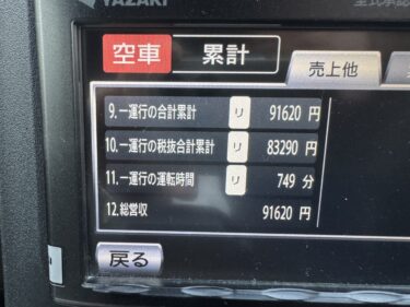 ４月６日(日)乗務日報 昼絶好調！青タン撃沈💦